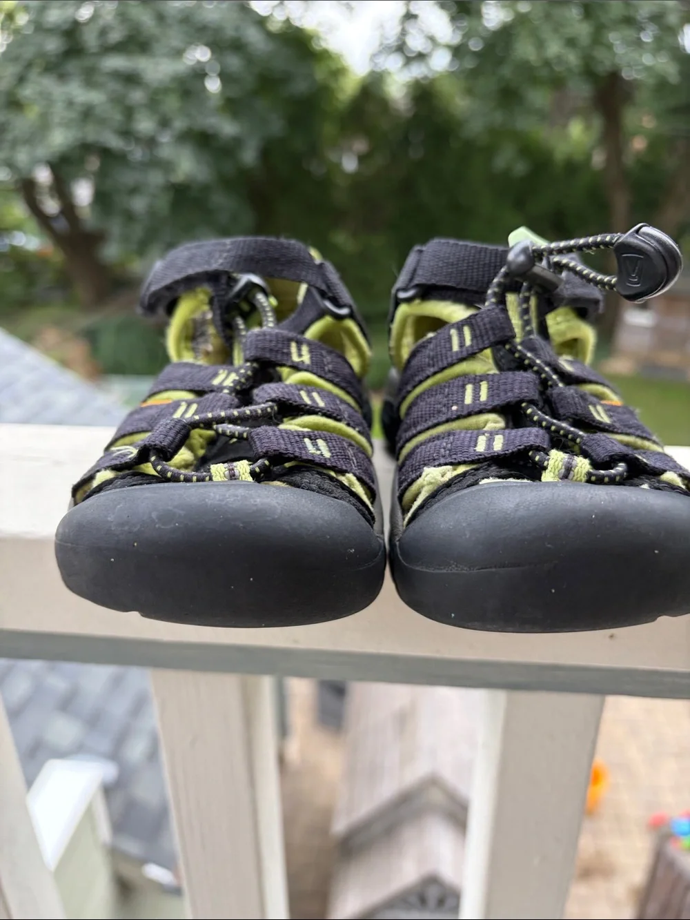 KEEN Kids Black and Yellow Sport Sandals